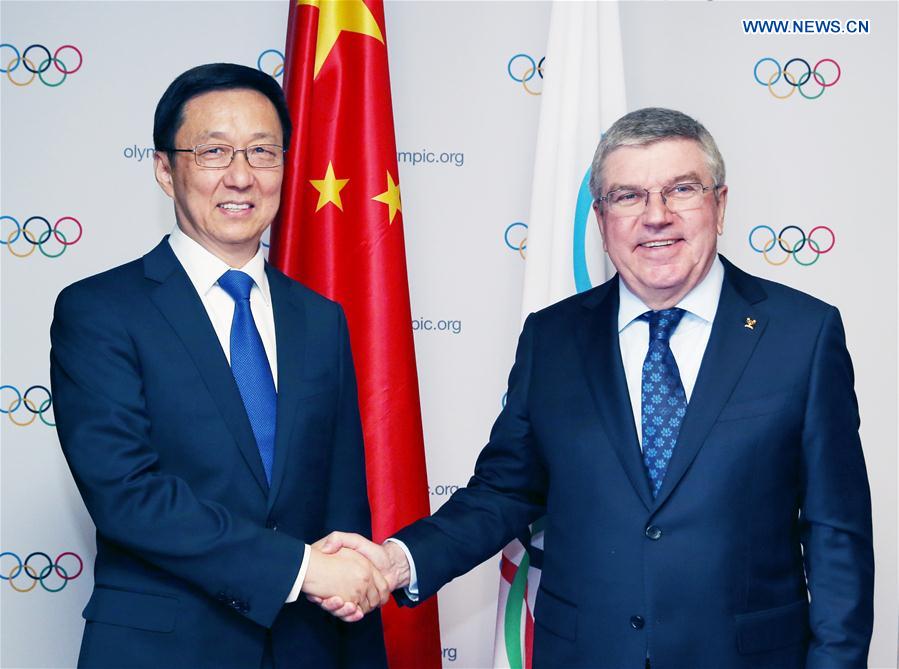 SOUTH KOREA-CHINA-HAN ZHENG-IOC-BACH-MEETING