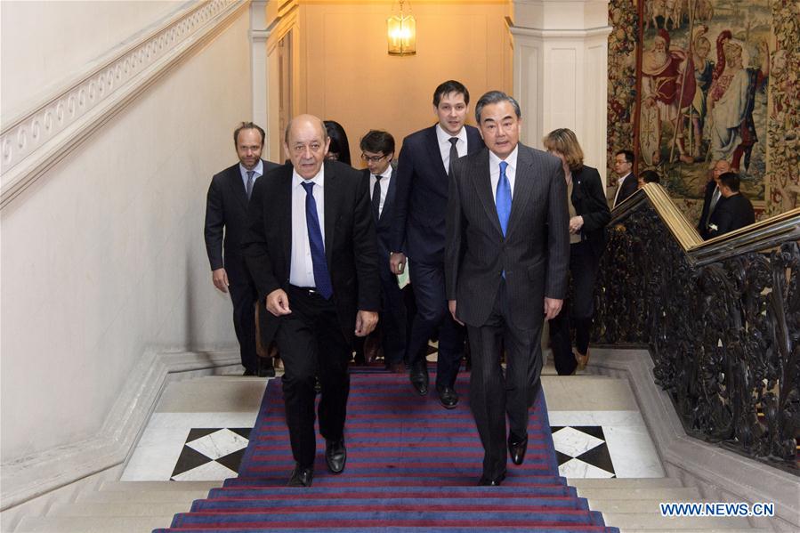 FRANCE-PARIS-CHINA-WANG YI-VISIT