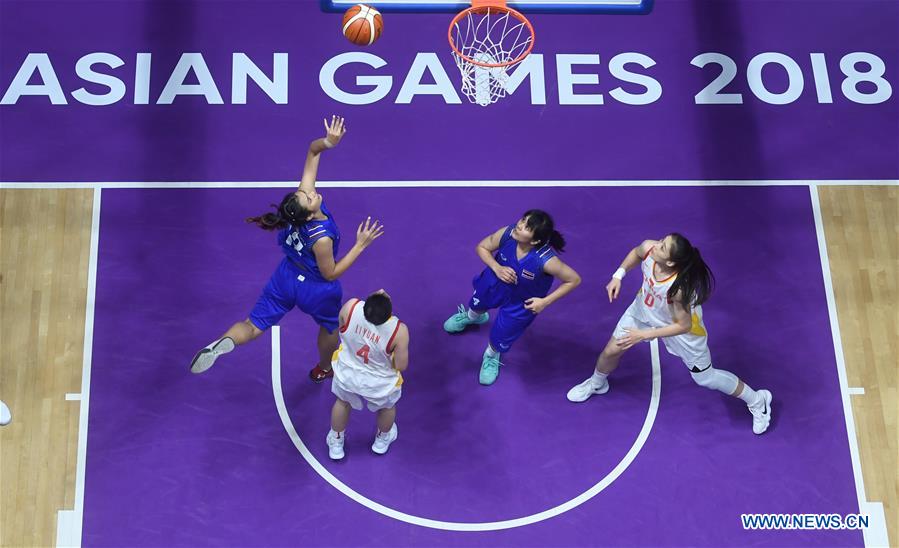 (SP)INDONESIA-JAKARTA-ASIAN GAMES-BASKETBALL-CHINA VS THAILAND