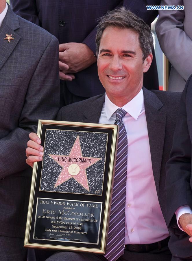 U.S.-LOS ANGELES-ERIC MCCORMACK-STAR HONORING CEREMONY