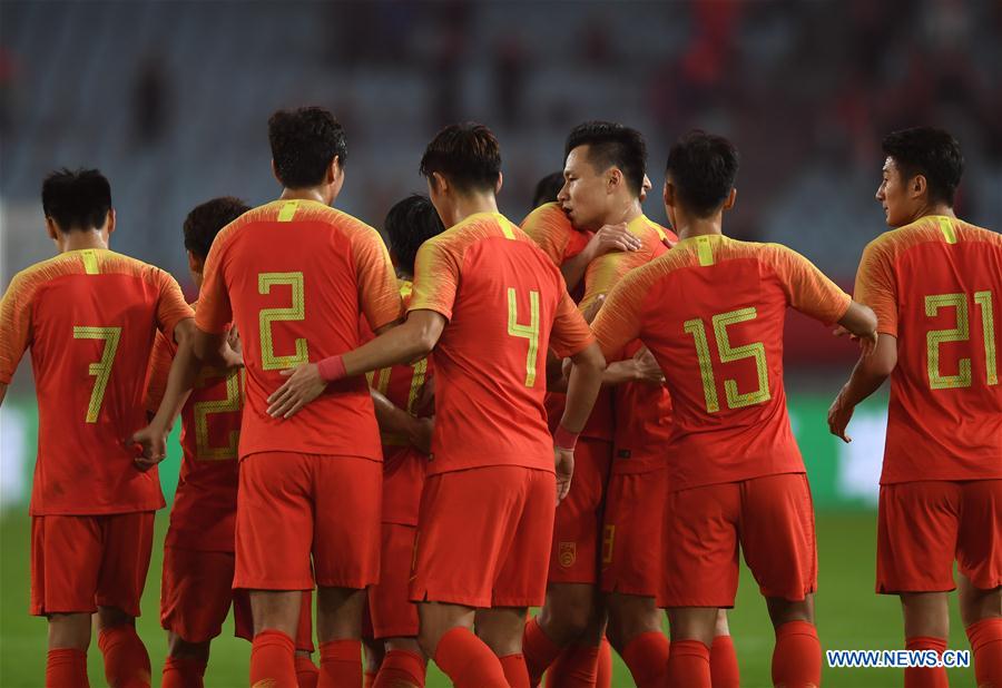 (SP)CHINA-NANJING-FOOTBALL-CFA TEAM CHINA INT'L FOOTBALL MATCH 2018 (CN)