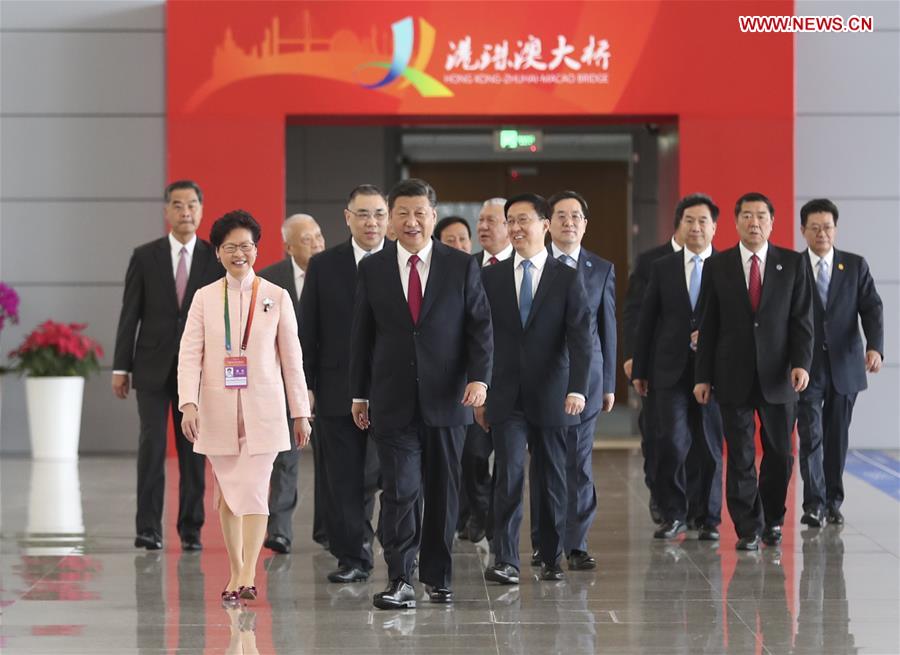 CHINA-GUANGDONG-XI JINPING-HONG KONG-ZHUHAI-MACAO BRIDGE-OPENING (CN)