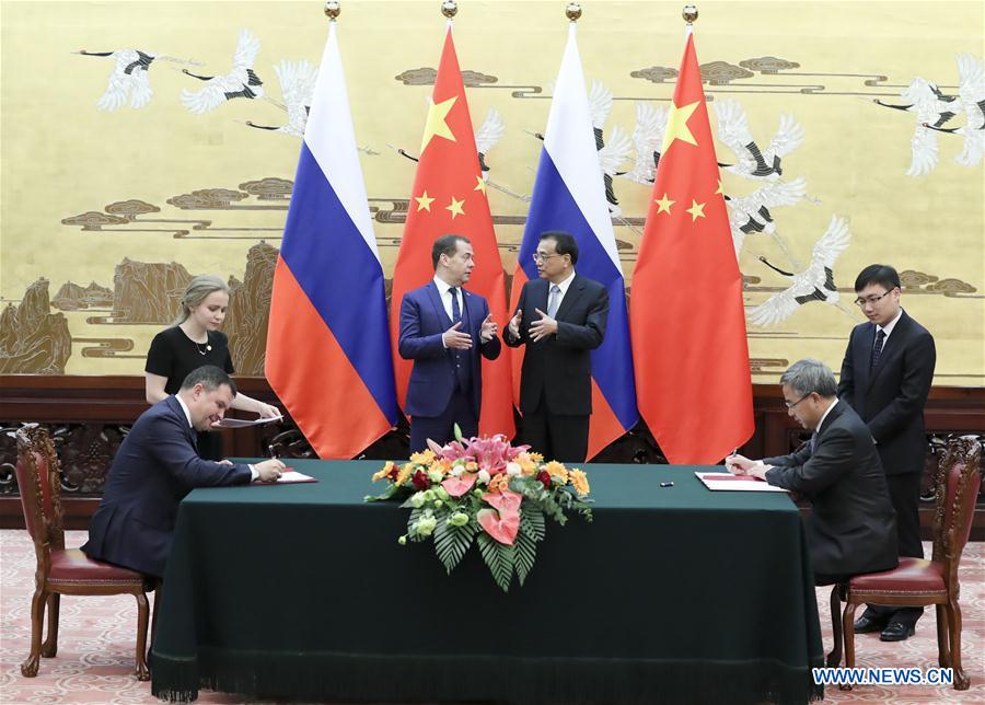 CHINA-BEIJING-LI KEQIANG-RUSSIAN PM-REGULAR MEETING (CN)