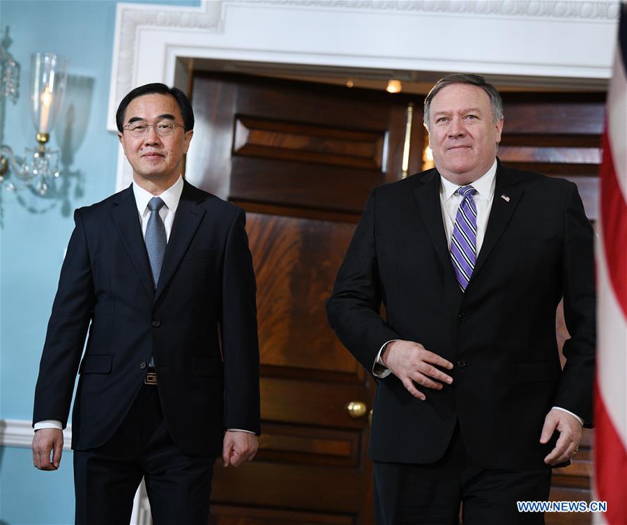 U.S.-WASHINGTON D.C.-MIKE POMPEO-SOUTH KOREA-CHO MYOUNG-GYON-MEETING