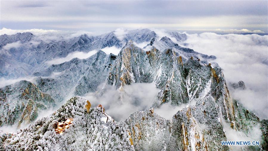 CHINA-SHAANXI-MOUNT HUASHAN-SNOW SCENERY (CN)