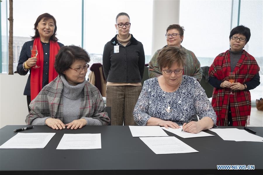 FINLAND-HELSINKI-CITY LIBRARY-CAPITAL LIBRARY OF CHINA-SIGNING