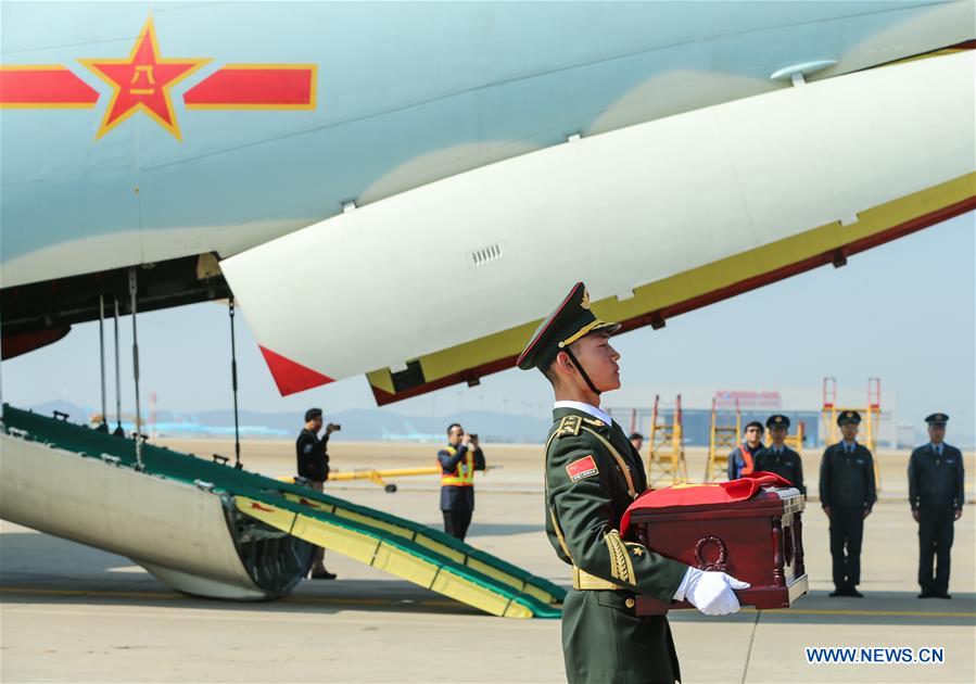 SOUTH KOREA-INCHEON-CHINESE MARTYRS' REMAINS-TRANSFER