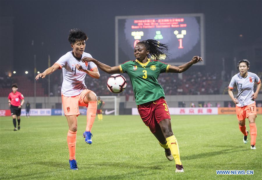 (SP)CHINA-WUHAN-FOOTBALL-INTERNATIONAL WOMEN'S FOOTBALL TOURNAMENT WUHAN 2019 FINAL-CHINA VS CAMEROON