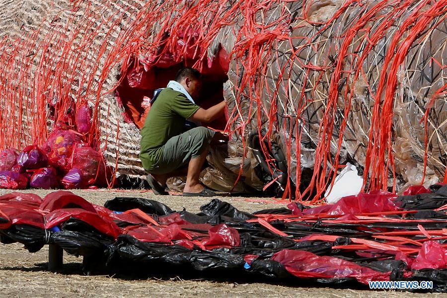 PHILIPPINES-PASAY CITY-WHALE-GARBAGE-ART INSTALLATION