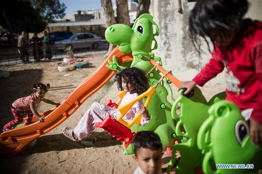 LIBYA-TRIPOLI-CONFLICT-DISPLACED CHILDREN