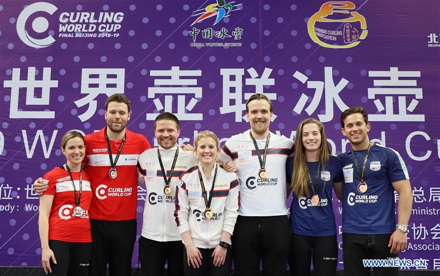 (SP)CHINA-BEIJING-CURLING-WCF WORLD CUP-GRAND FINAL-MIXED DOUBLES FINAL (CN)