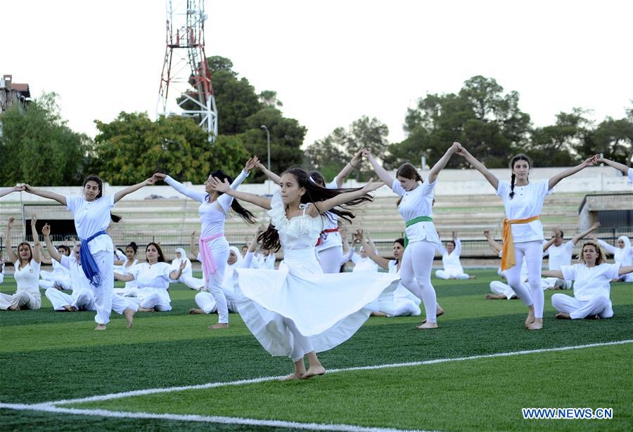 SYRIA-DAMASCUS-INTERNATIONAL YOGA DAY