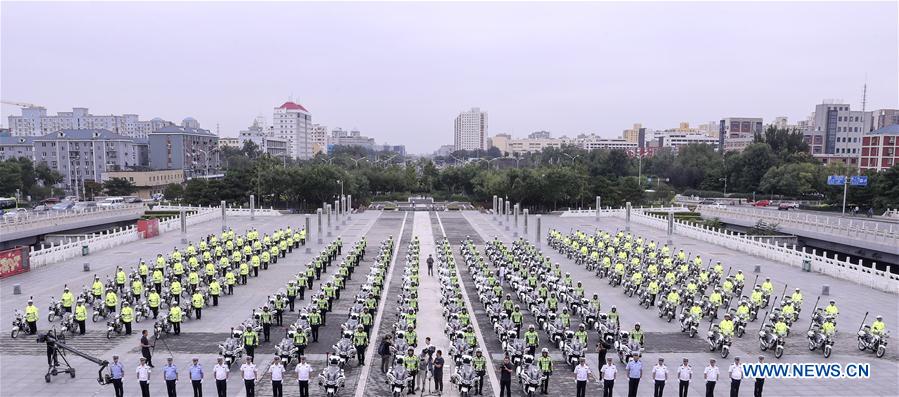 CHINA-BEIJING-TRAFFIC POLICE ON MOTORBIKES (CN)