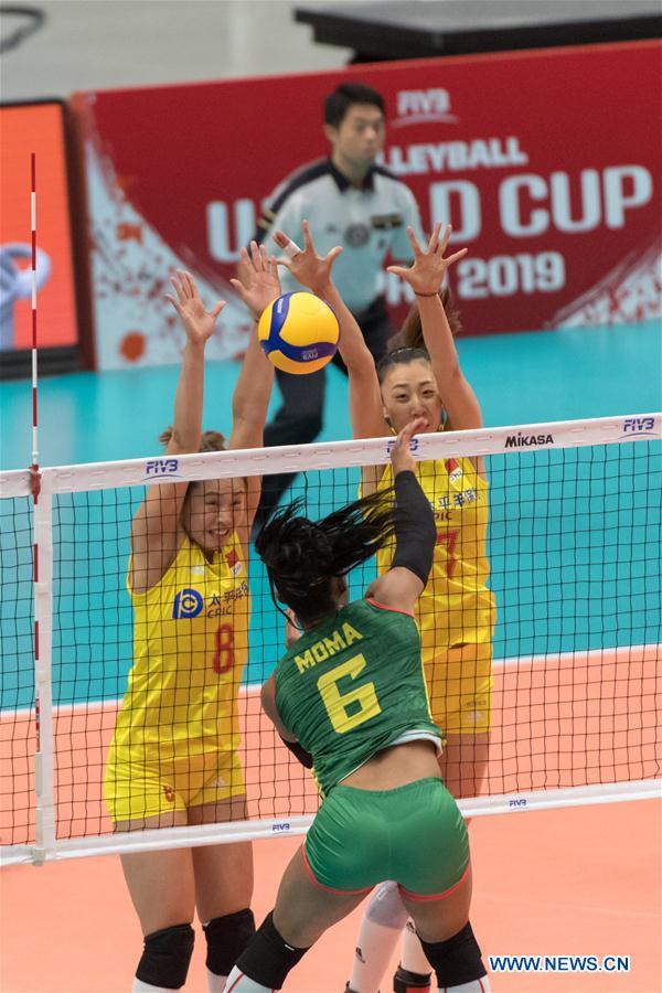 (SP)JAPAN-YOKOHAMA-VOLLEYBALL-WOMEN'S WORLD CUP-CHN VS CMR