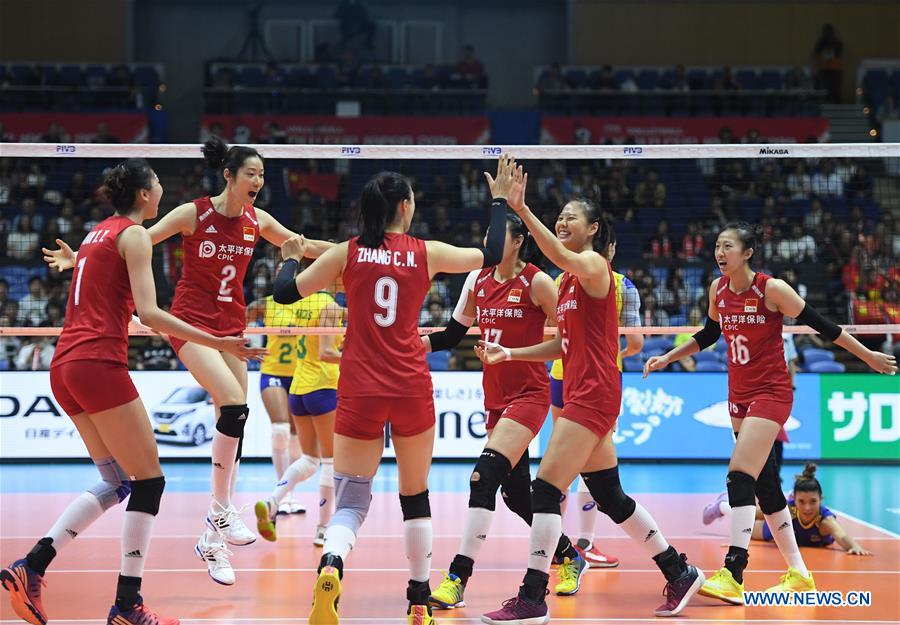 (SP)JAPAN-SAPPORO-VOLLEYBALL-WOMEN'S WORLD CUP-CHN VS BRA 