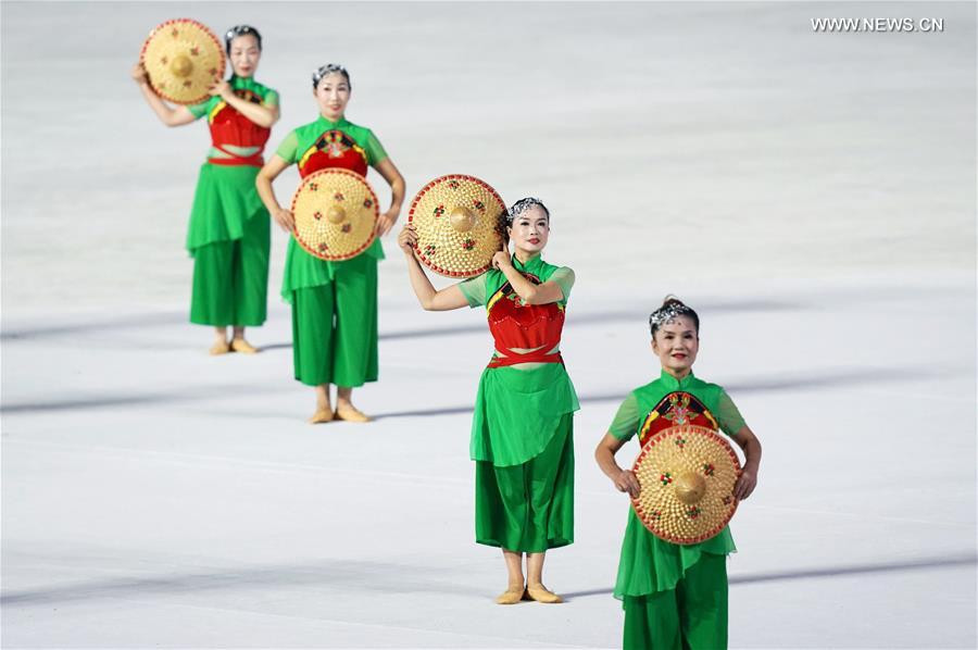 (SP)CHINA-WUHAN-7TH MILITARY WORLD GAMES-OPENING CEREMONY-WARMING-UP