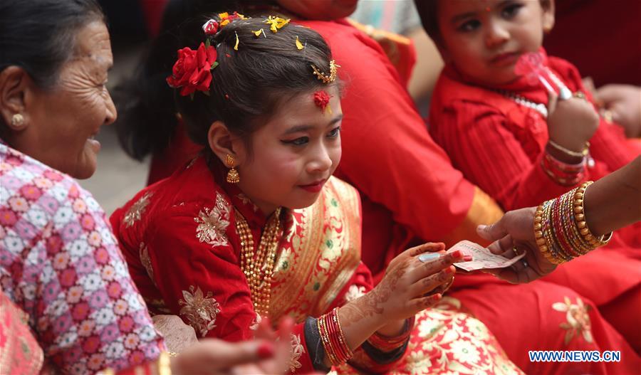 NEPAL-KATHMANDU-CULTURE-BEL BIBAHA CEREMONY