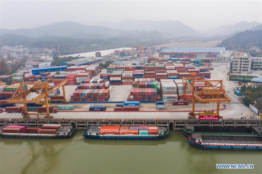 CHINA-ZHEJIANG-HUZHOU-CONTAINER THROUGHPUT(CN)