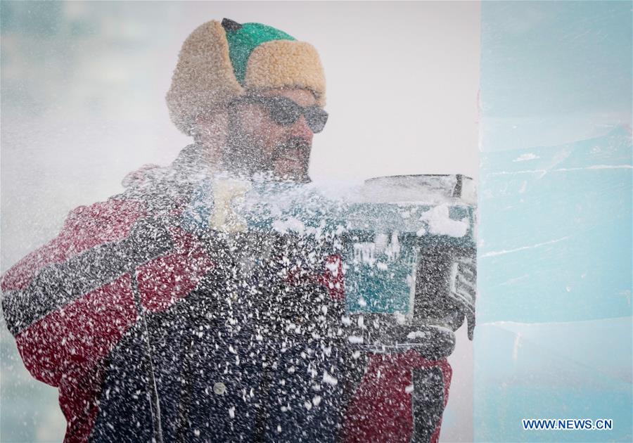 CHINA-HARBIN-ICE SCULPTURE COMPETITION (CN)