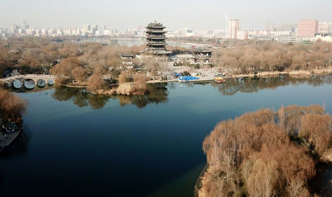 Scenery of Daming Lake in east China's Jinan