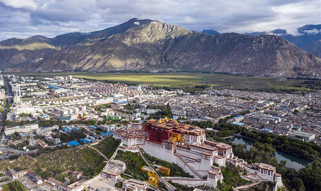 Stunning aerial shots display captivating sceneries of Lhasa, China's Tibet