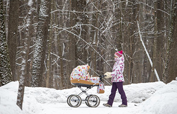 Snow scenery in Moscow