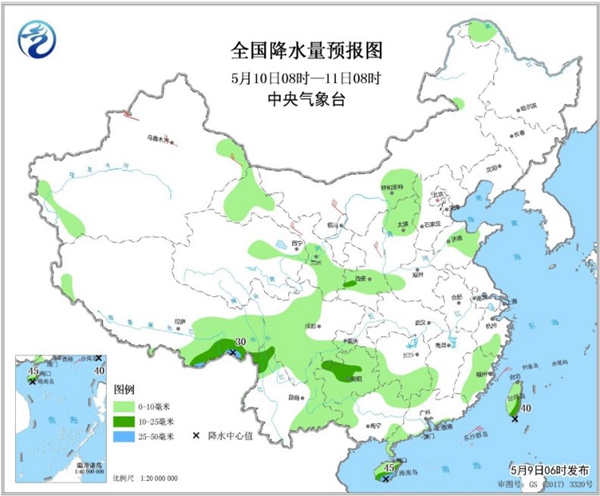 周末前全國(guó)降水縮減 東北華北等地氣溫再?zèng)_30℃