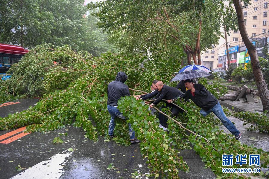 （環境）（1）受臺風“美莎克”影響 吉林發布暴雨橙色預警信號